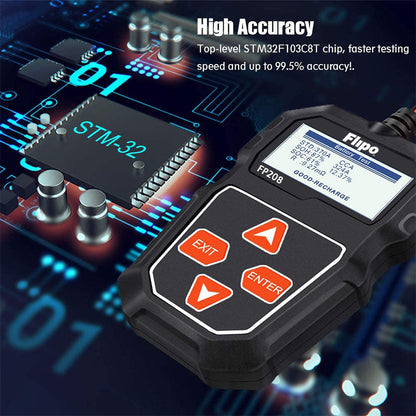 Flipo FP208 Digital Battery Tester, for Automobiles & Motorsport