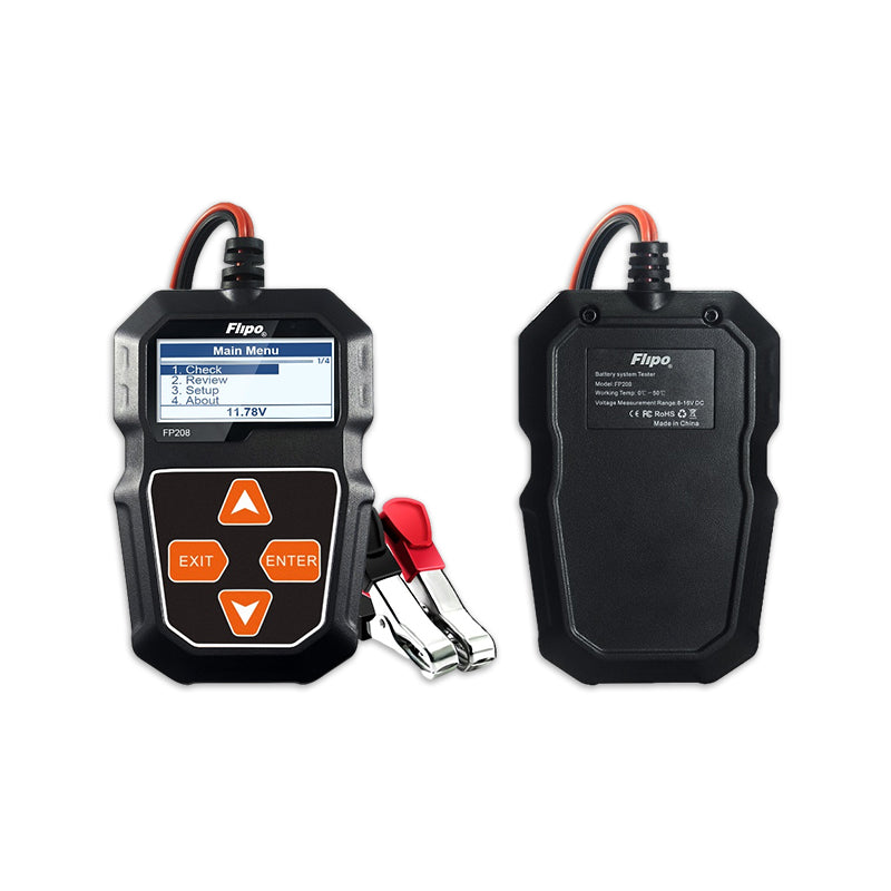 Flipo FP208 Digital Battery Tester, for Automobiles & Motorsport