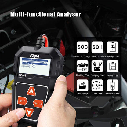 Flipo FP208 Digital Battery Tester, for Automobiles & Motorsport