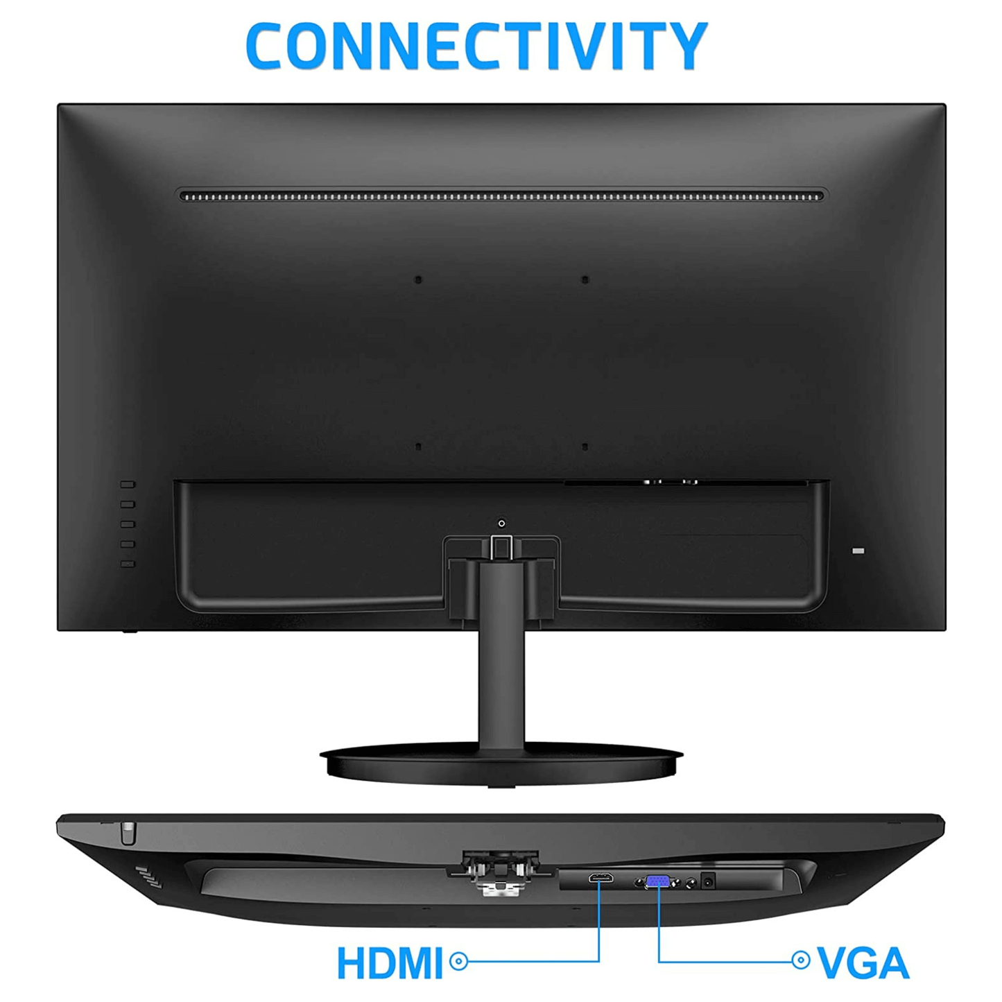 Norcent 24 Inch Frameless Computer Monitor FHD 75HZ VA with Built-In